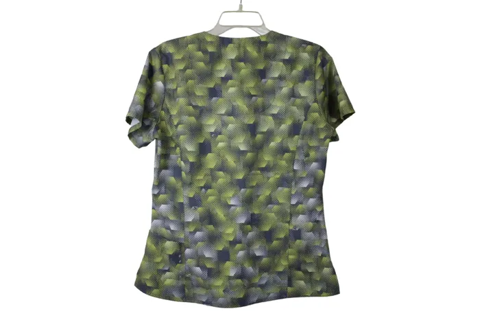 Barco Earrings Barco One Green Gray Scrub Top M