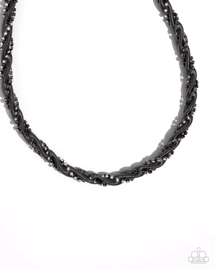 Candid Coils Black Paparazzi Accessories Rings