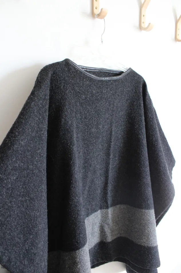 Earrings Coach Coach Gray Wool Blend Poncho XSS