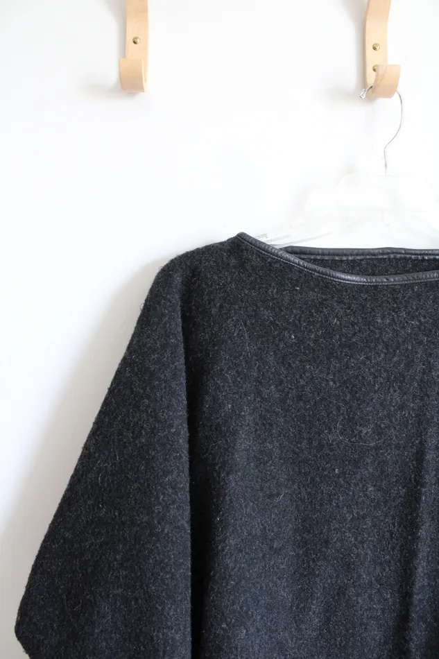 Earrings Coach Coach Gray Wool Blend Poncho XSS