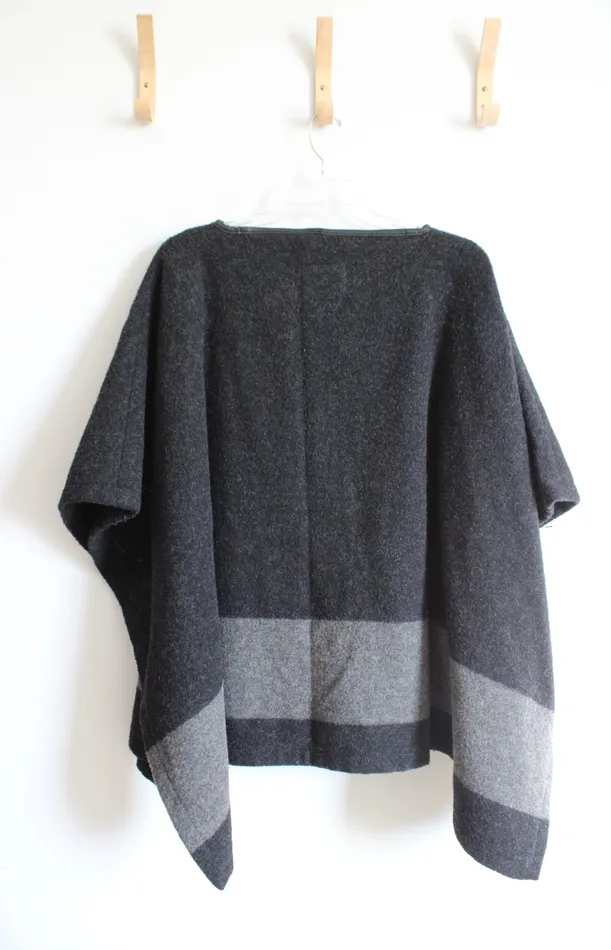 Earrings Coach Coach Gray Wool Blend Poncho XSS
