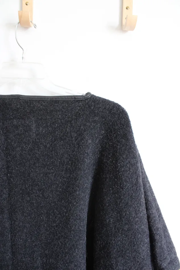 Earrings Coach Coach Gray Wool Blend Poncho XSS