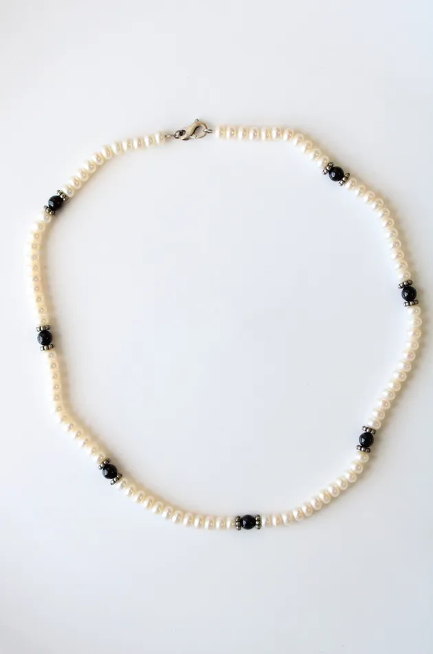 Necklaces Jubilee Thrift Genuine Ivory Pearl Sterling Silver Beaded Necklace