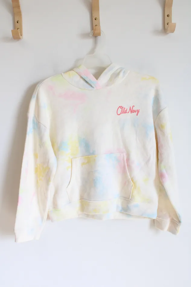 Old Navy Cream MultiColored Pastel TieDyed Hoodie Youth L 1012 Old Navy Earrings