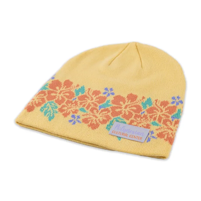Polynesian Cultural Center Plumeria Knitted Beanie Cap Yellow GREATMOUNTAINWE Earrings