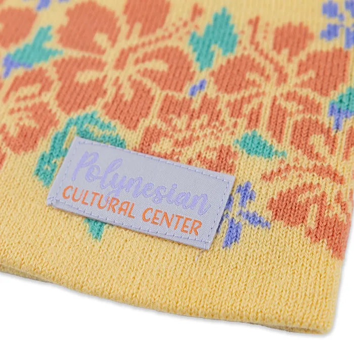 Polynesian Cultural Center Plumeria Knitted Beanie Cap Yellow GREATMOUNTAINWE Earrings