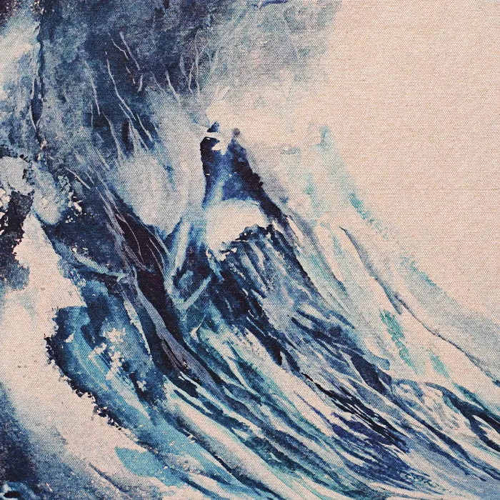 VILLA2INC Cott N Curls Great Wave Canvas Tote Bag Earrings