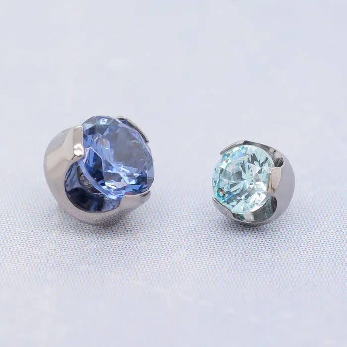 35mm ProngSet Brilliant Cut Threaded End Anatometal Rings