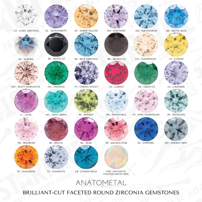 35mm ProngSet Brilliant Cut Threaded End Anatometal Rings