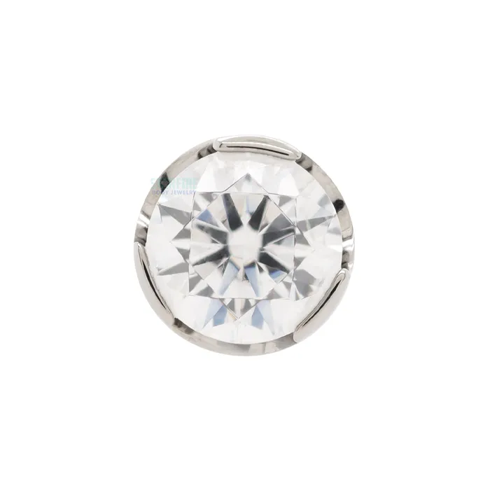 35mm ProngSet Brilliant Cut Threaded End Anatometal Rings
