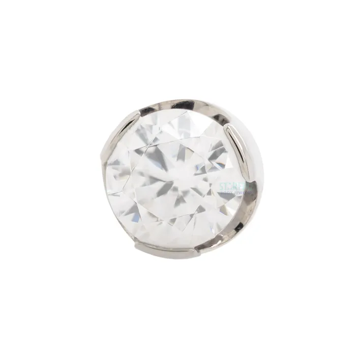 35mm ProngSet Brilliant Cut Threaded End Anatometal Rings