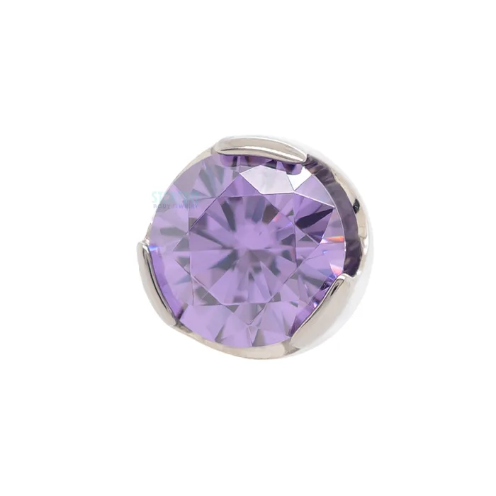 35mm ProngSet Brilliant Cut Threaded End Anatometal Rings