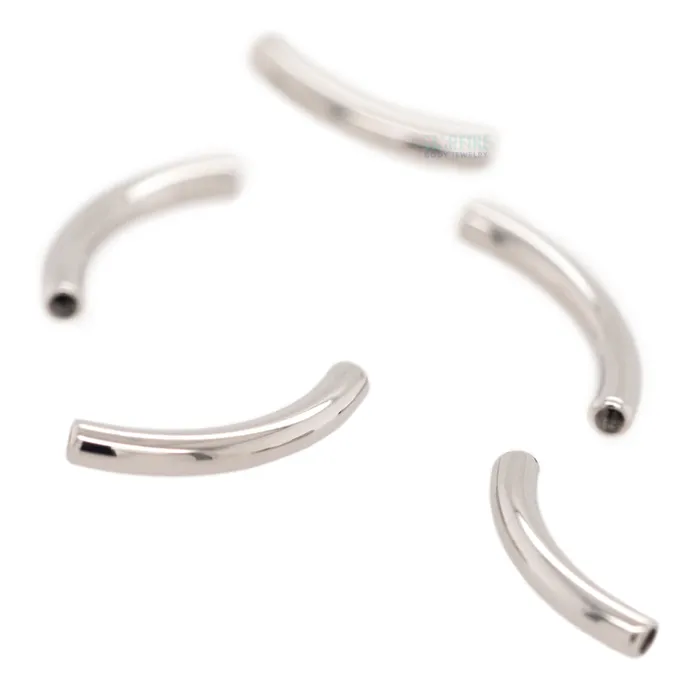 Anatometal Earrings Stainless Steel Threaded Curved Barbell Shaft 4 ga