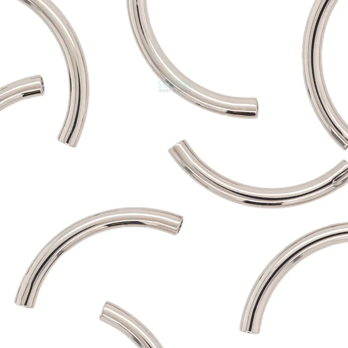 Anatometal Earrings Stainless Steel Threaded Curved Barbell Shaft 4 ga