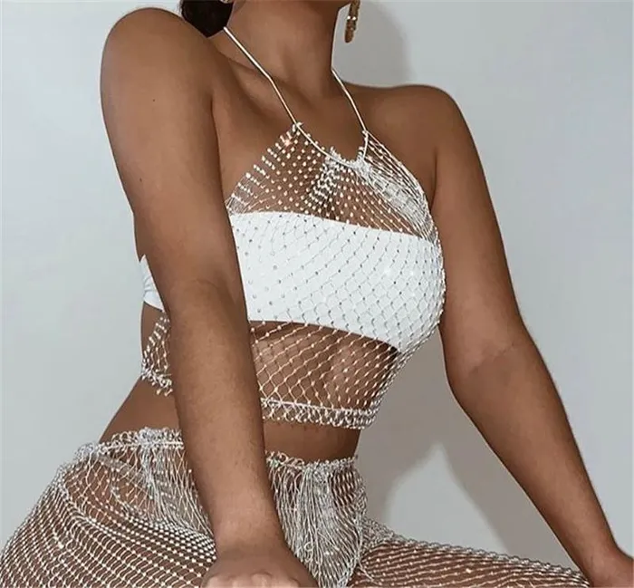 Body Jewelry Crystal Black Fishnet Set THE LUMi SHOP Rings