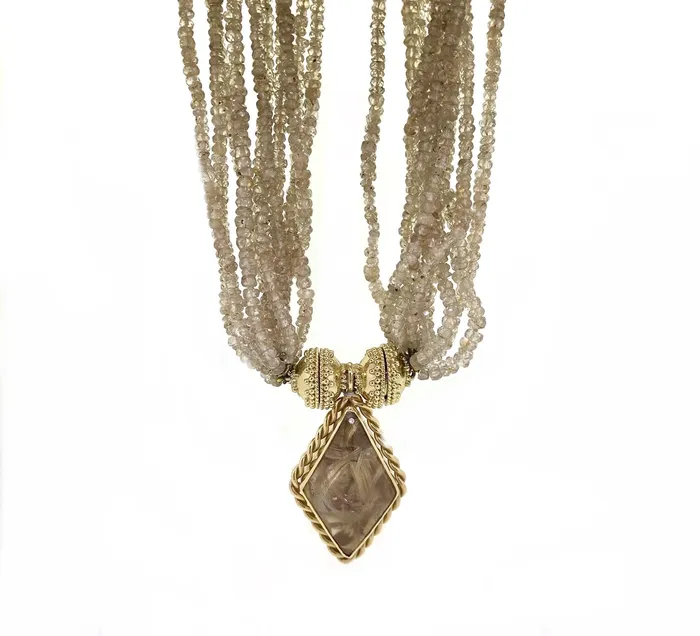 Champagne Zircon Bead Necklace Donald Haack Diamonds Necklaces Champagne Zircon Bead Necklace Donald Haack Diamonds Necklaces