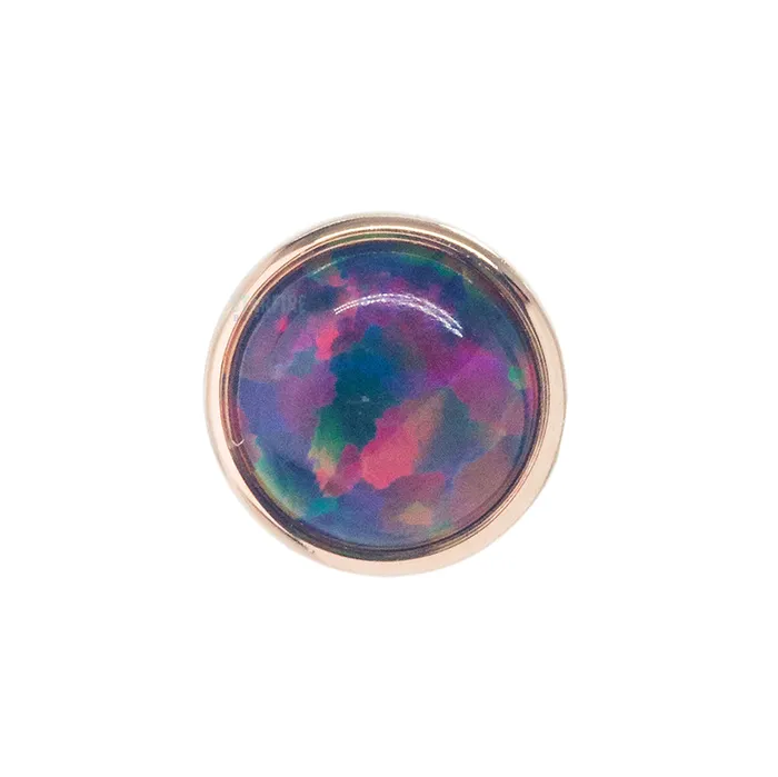 Earrings Body Vision BVLA 4mm Opal in Cup Setting Threaded End in Gold