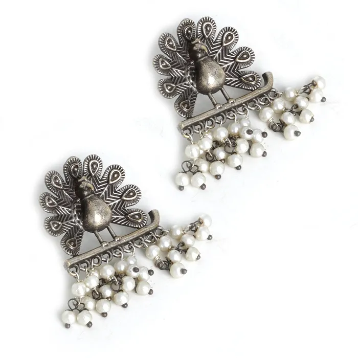 Earrings Teejh Morni Silver Oxidised Earrings Teejh Earrings Teejh Morni Silver Oxidised Earrings Teejh