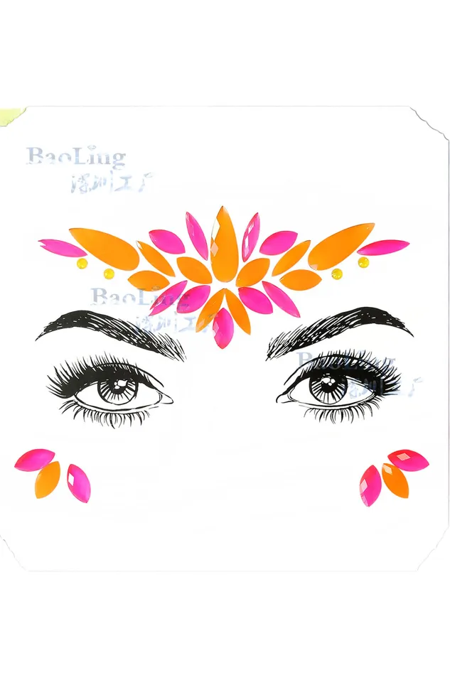 Earrings THE LUMI SHOP Orange Pop Rhinestone Crystal Face Jewels