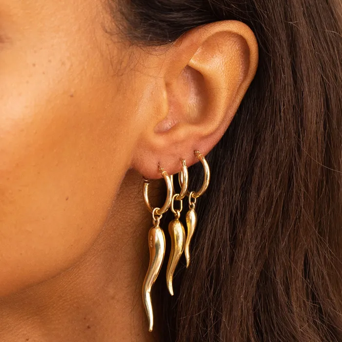 Eiffel Tower 14k Gold Charm Vintage Earrings