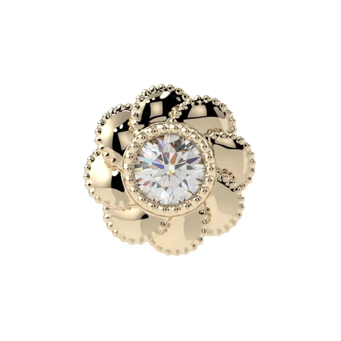 Kiwi Diamond Necklaces Penelope Threaded End in Gold Platinum with CZ