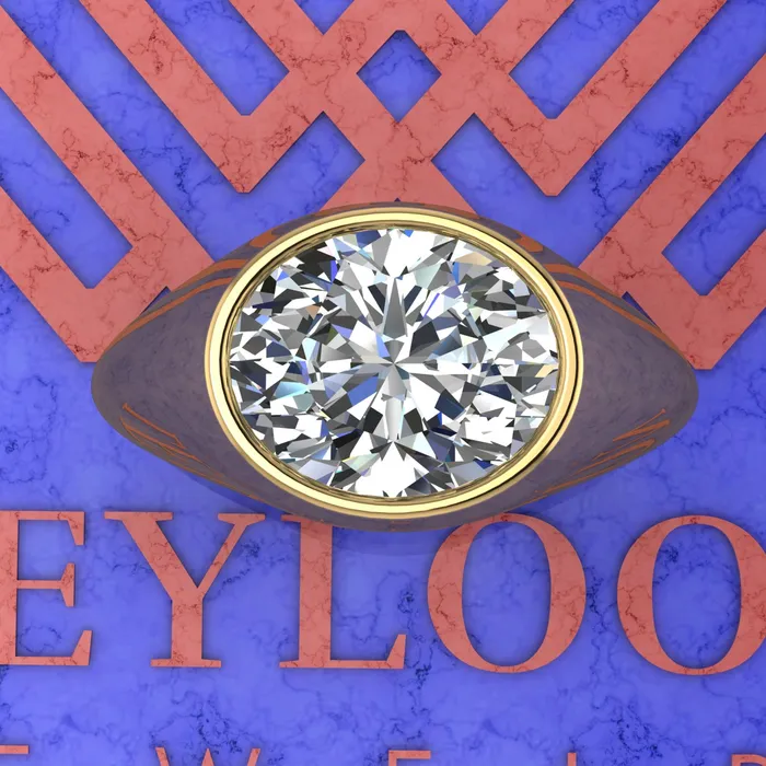 Rings 45 CT Fat Oval Cut Man Engagement Ring D Color Bezel Moissanite Ring Leyloon Jewelry