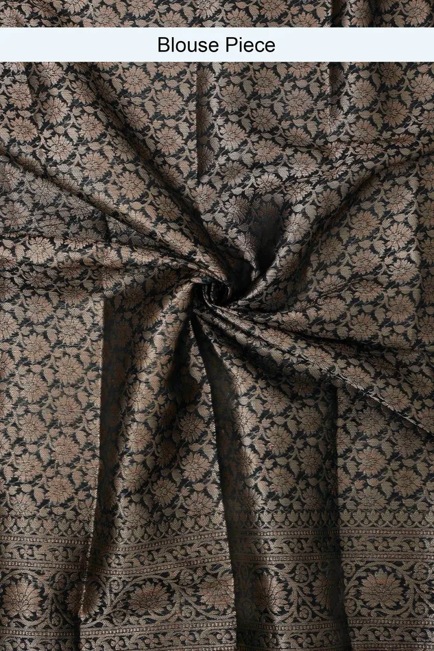 Rings Teejh Teejh Sobika Black Chiffon Silk Saree