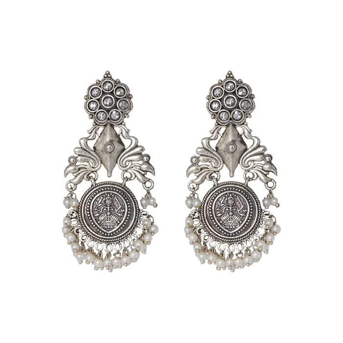 Teejh Leela Silver Oxidised Earrings Teejh Earrings Teejh Leela Silver Oxidised Earrings Teejh Earrings