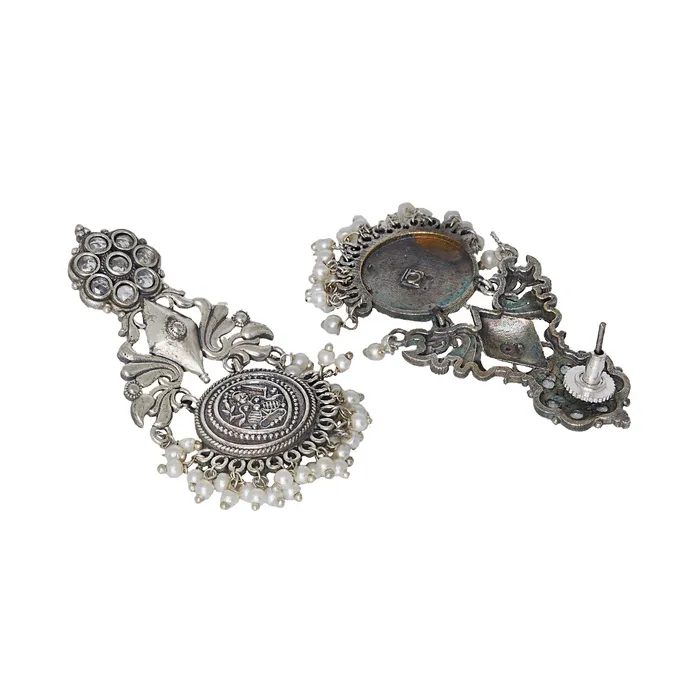 Teejh Leela Silver Oxidised Earrings Teejh Earrings Teejh Leela Silver Oxidised Earrings Teejh Earrings