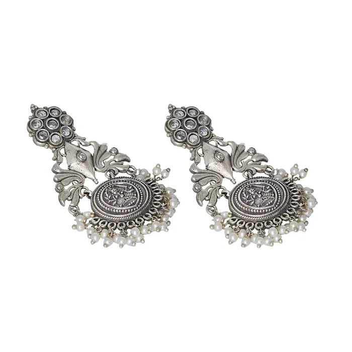 Teejh Leela Silver Oxidised Earrings Teejh Earrings Teejh Leela Silver Oxidised Earrings Teejh Earrings