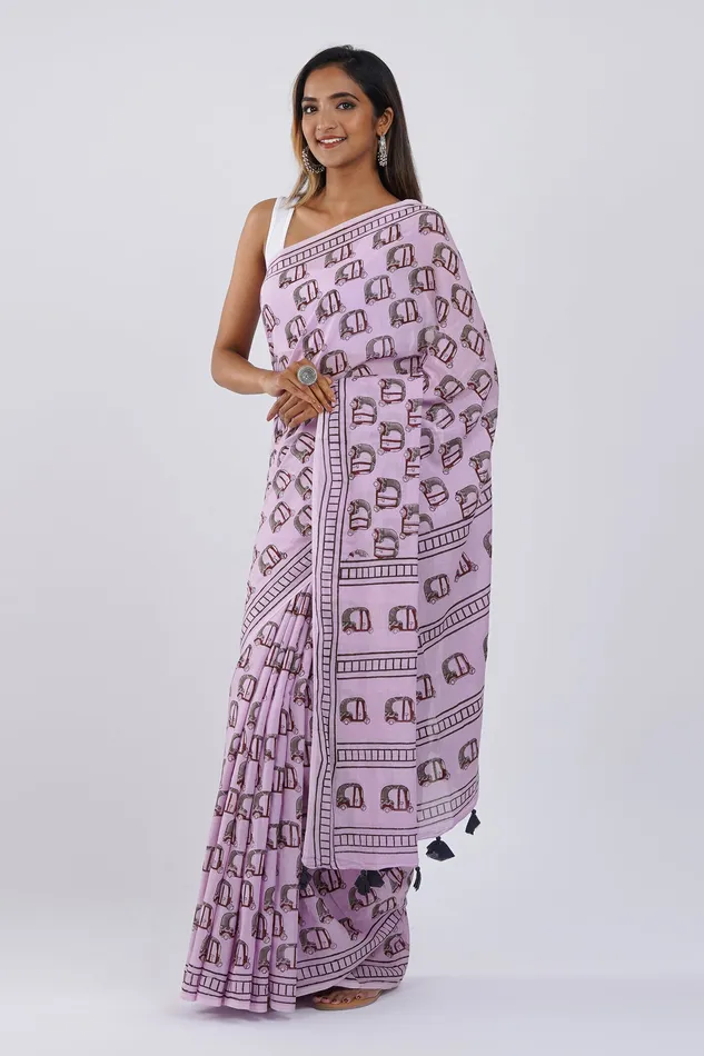 Teejh Meter Down Mulmul Cotton Saree Teejh Earrings Teejh Meter Down Mulmul Cotton Saree Teejh Earrings