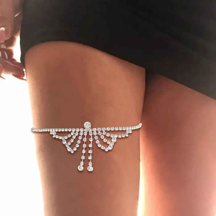 THE LUMI SHOP Rings Silver Rhinestone Leg Wrap