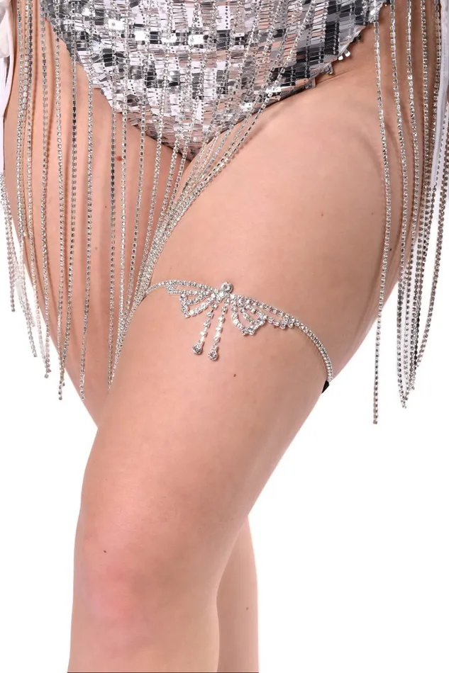 THE LUMI SHOP Rings Silver Rhinestone Leg Wrap