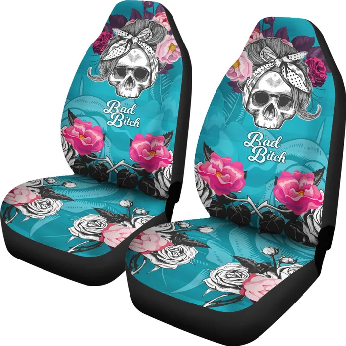 Zapps Clothing Rings Skullistic Bad Skull Car Seat Covers
