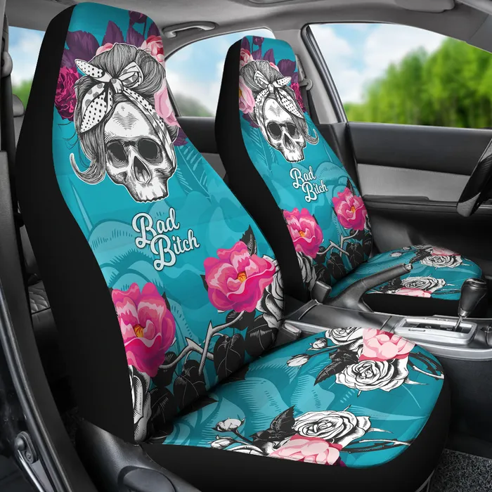 Zapps Clothing Rings Skullistic Bad Skull Car Seat Covers
