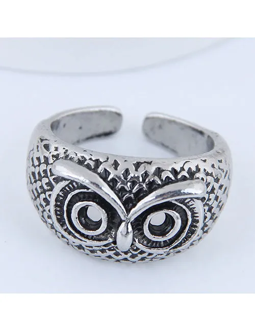 02 Rings TR17 Silver Owl Toe Ring