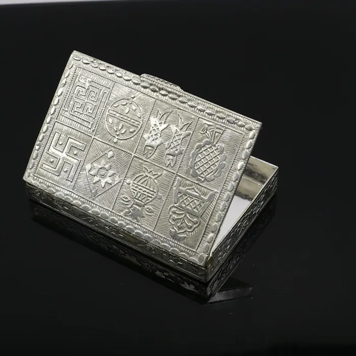 3X2 925 sterling silver trinket box kajal boxcasket box brides rectangle shape box collection container box eyeliner box stb819 TRIBAL ORNAMENTS Rings 3X2 925 sterling silver trinket box kajal boxcasket box brides rectangle shape box collection container box eyeliner box stb819 TRIBAL ORNAMENTS Rings