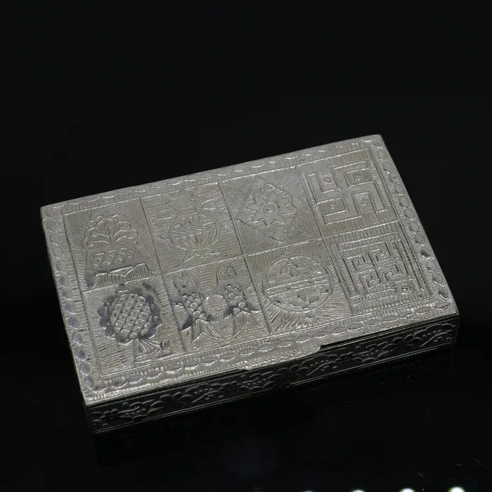 3X2 925 sterling silver trinket box kajal boxcasket box brides rectangle shape box collection container box eyeliner box stb819 TRIBAL ORNAMENTS Rings 3X2 925 sterling silver trinket box kajal boxcasket box brides rectangle shape box collection container box eyeliner box stb819 TRIBAL ORNAMENTS Rings
