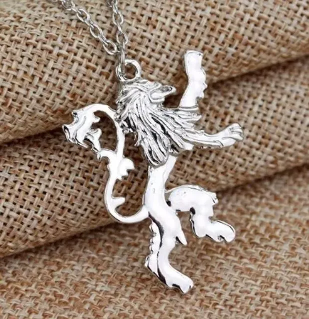 alice AZ219 Silver Lion Necklace with FREE EARRINGS Necklaces