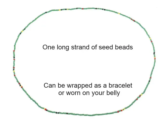B1074 Yellow Red Green Seed Beads Strand Bracelet POLLY Bracelets