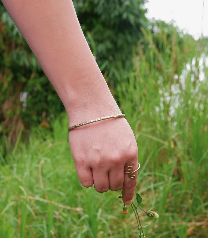Bluko Wire Brass Ring Sesotunawa Rings