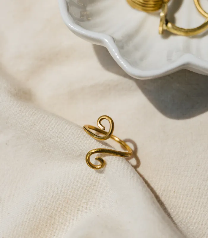 Bluko Wire Brass Ring Sesotunawa Rings