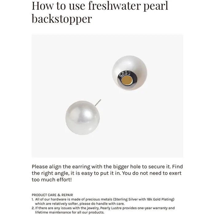 Earrings Pearly Lustre Top Lustre Freshwater Pearl Earrings WE00540