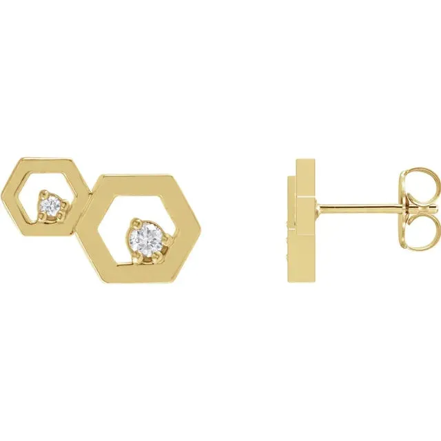 FIRE BRILLIANCE Bee Mine Gift Set 2 Rings 1 Pair of Earrings Earrings
