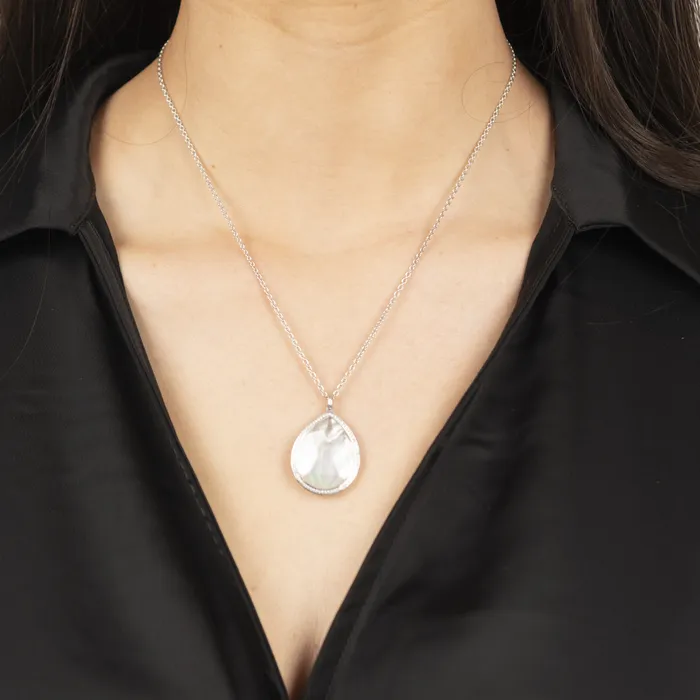 Ippolita Necklaces PreOwned Ippolita Mother of Pearl Doublet Stella Teardrop Pendant