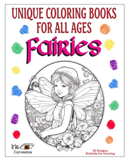 Iris Fashion Jewelry AB08 Fairies Coloring Book Earrings