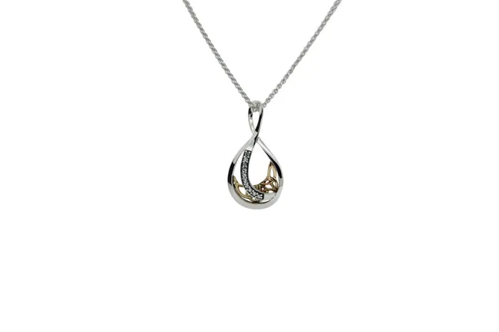 Keith Jack Necklaces Silver Gold Trinity Necklace