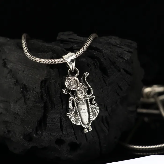 Necklaces TRIBAL ORNAMENTS Lord Krishna Goverdhan 925 sterling silver small pendant Lord Krishna Pendant is a symbol of love wisdom and spiritual unisex gift nsp662 Necklaces TRIBAL ORNAMENTS Lord Krishna Goverdhan 925 sterling silver small pendant Lord Krishna Pendant is a symbol of love wisdom and spiritual unisex gift nsp662