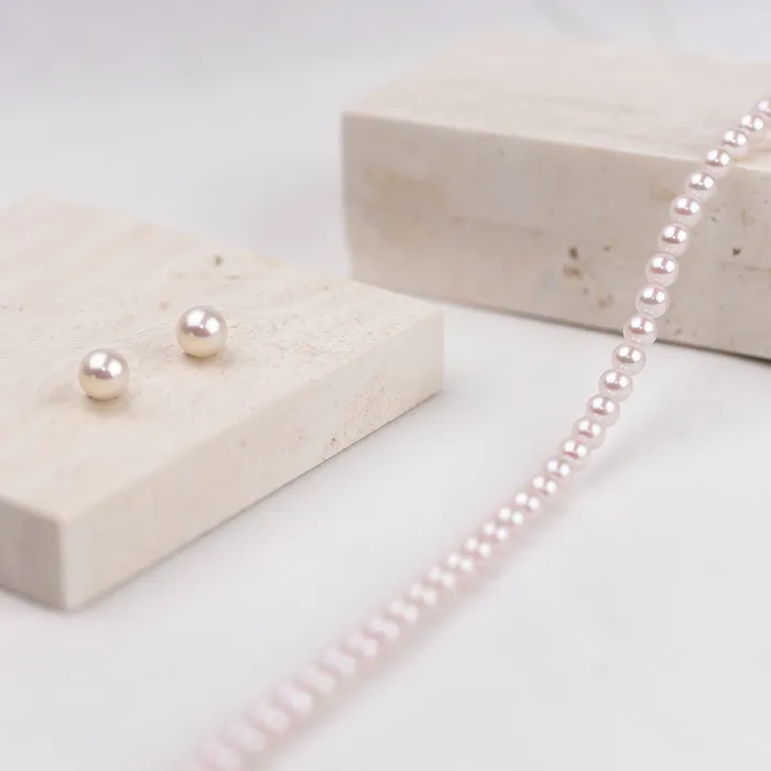 Pearly Lustre 18k Gold Top Grade Aurora HANADAMA Akoya Pearl Set KS00002 PreStyled Sets