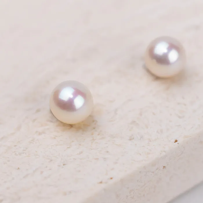 Pearly Lustre 18k Gold Top Grade Aurora HANADAMA Akoya Pearl Set KS00002 PreStyled Sets